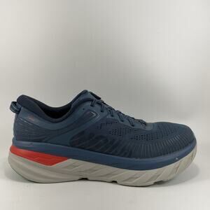Hoka One One Bondi 7 Running Shoes Mens Size 12.5 Blue Athletic Sneakers